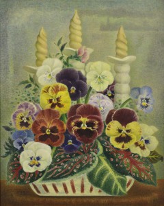 岡鹿之助　｢捧げもの｣　1955年　78.5×63.8cm　第3回日本国際美術展