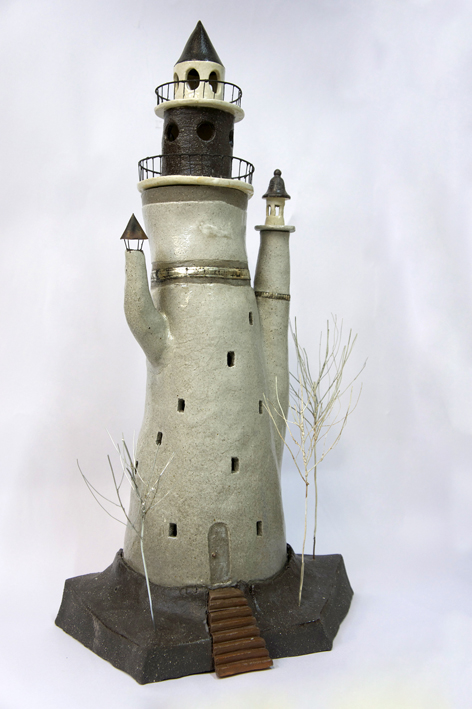 「灯台」 陶オブジェ