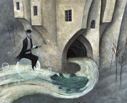 「惹かれる心」130.3×162.1cm　アクリル