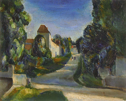 林倭衛「小村風景（小径）」 1922年