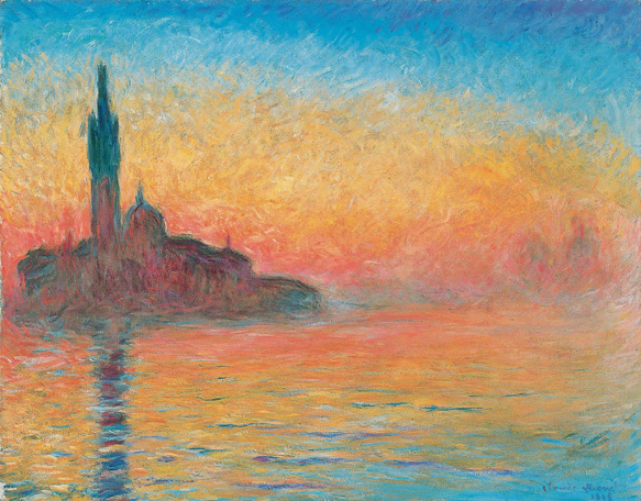 クロード・モネ「黄昏、ヴェネツィア」 1908年頃