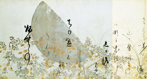 「四季草花下絵和歌巻」本阿弥光悦筆　江戸時代・17世紀　個人蔵