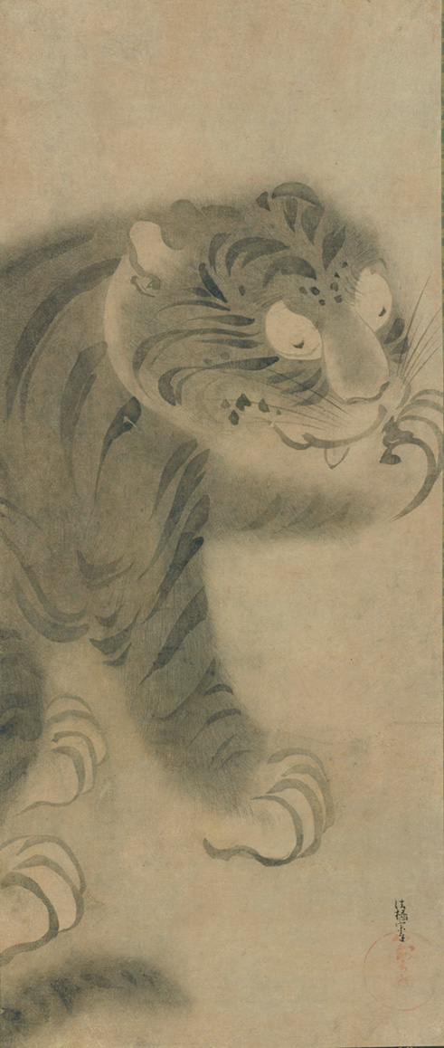 俵屋宗達「虎図」江戸時代／17世紀　紙本墨画　1幅