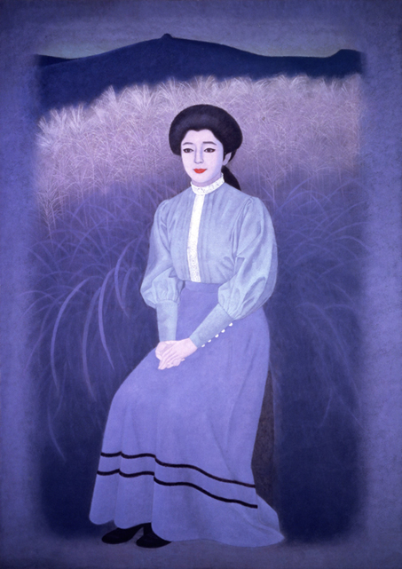 大山忠作「智恵子に扮する有馬稲子像」1976年　212.0×153.0cm