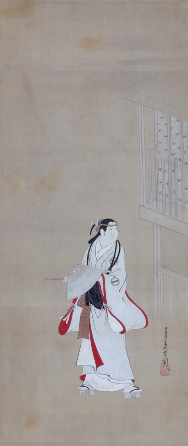 「風俗図屏風の内、市川門之助図」個人蔵