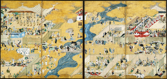 重要文化財「四条河原遊楽図屏風」江戸時代・17世紀〈図1〉