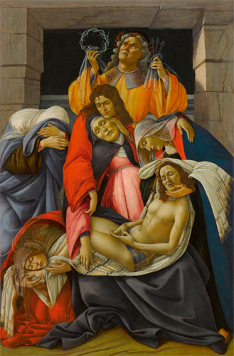 サンドロ・ボッティチェッリ「死せるキリストへの哀悼」１５００年頃　テンペラ・板
