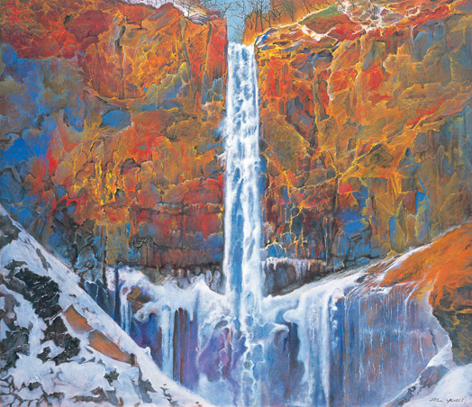 奥谷博「凍る滝」130×150cm