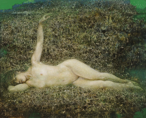 「休息の時Ⅱ」　1981年　130.3×162.1cm　茨城県近代美術館蔵