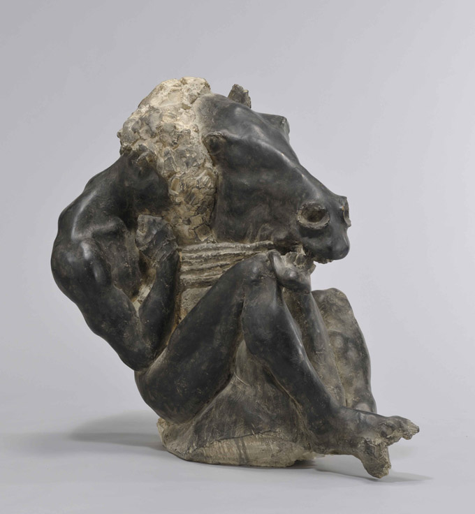 田丸稔《叙事詩の男と馬》 2012年　FRP