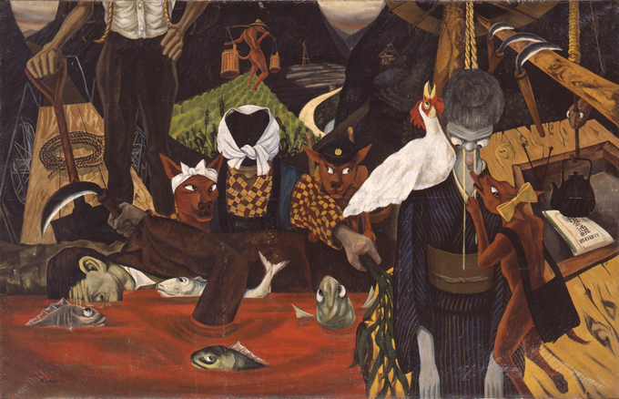 山下菊二《あけぼの村物語》　1953年　東京国立近代美術館