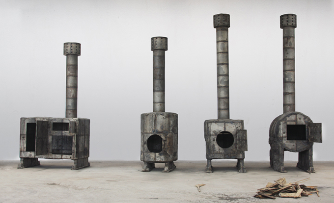 Gagosian Gallery Sterling Ruby BLACK STOVES, 2014 Photo by Robert Wedemeyer. Courtesy Sterling Ruby Studio and Gagosian Gallery