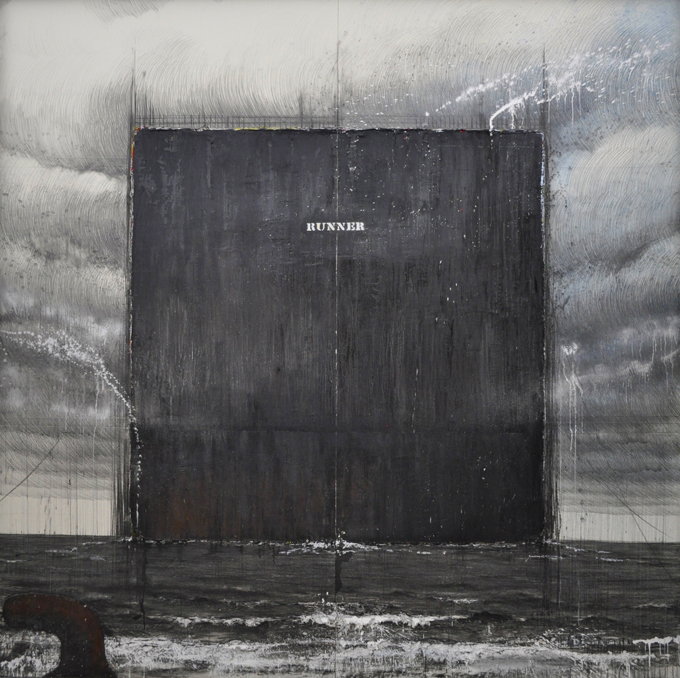 瀬島匠《RUNNER 2014》 2014年　油彩、ミクストメディア