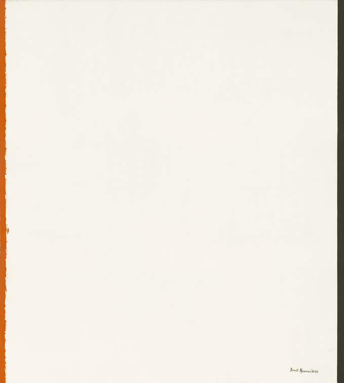 バーネット・ニューマン《存在せよⅡ》 ワシントン・ナショナル・ギャラリー蔵 National Gallery of Art, Collection of Robert and Jane Meyerhoff 1986.65.15　© 2014 The Barnett Newman Foundation 