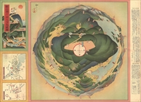 吉田初三郎《叡山頂上一目八方鳥瞰図》　1926年 520×380ｍｍ パンフレット　photo大西暢夫