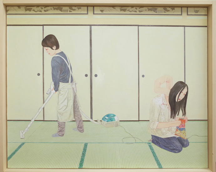 大賞 磯田章恵「見えているもの」72.7×90.9cm　油彩画