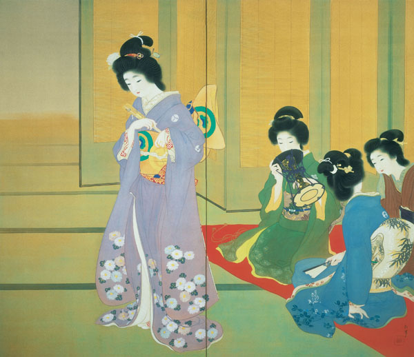 《舞仕度》 大正3 （1914）年 京都国立近代美術館蔵　前期（9月15日～10月11日）のみ