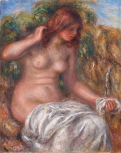 ピエール=オーギュスト・ルノワール「泉による女」1914年　大原美術館蔵