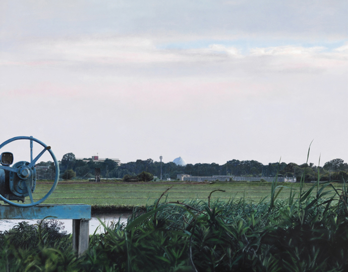 第2回ホキ美術館大賞準賞受賞作　後藤勇治《ガスタンクのある風景》2016年