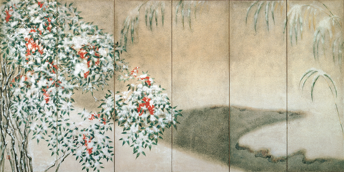 《四季屏風（夏・冬）》1919（大正8）年　滋賀県立近代美術館蔵
