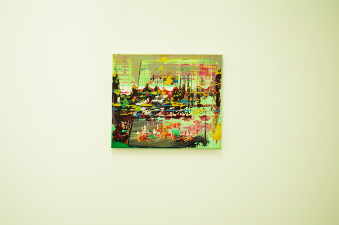 世界初公開作品　AB 716-2 (SANA)　1990/2011, oil on canvas , 30 x 35 cm　(c) Gerhard Richter, cortesy WAKO WORKS OF ART