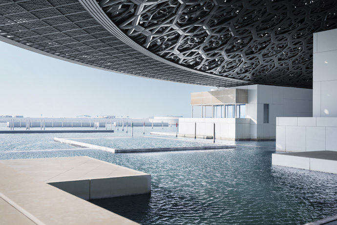 View overlooking the sea © Louvre Abu Dhabi, Photography: Mohamed Somji