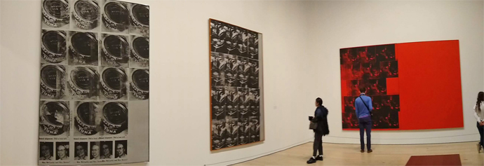 ホイットニー美術館「アンディ・ウォーホル―AからBへ、そして逆戻り」展示風景（筆写撮影） 