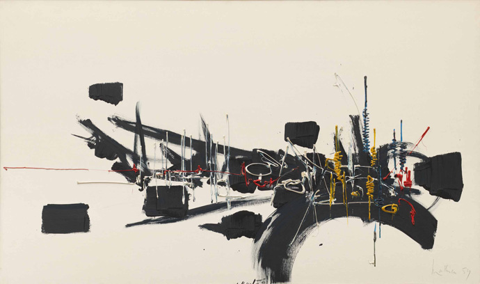 ジョルジュ・マチュー《無題》 1959年　グッゲンハイム美術館蔵 © 2019 Artists Rights Society (ARS), New York / ADAGP, Paris
