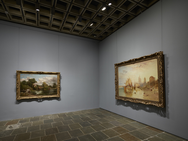 4階第20室は、19世紀英国風景画の双璧でありライバルでもあったターナー（右）とコンスタブル（左）が対決する　Photo Joe Coscia 