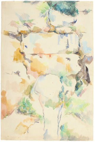 ポール・セザンヌ《シャトー・ノワール近くの岩》1895-1900年　個人蔵