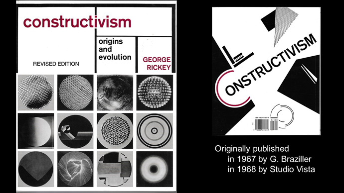 リッキー著『構成主義』（1967年）の表紙と裏表紙（筆者の発表スライド）