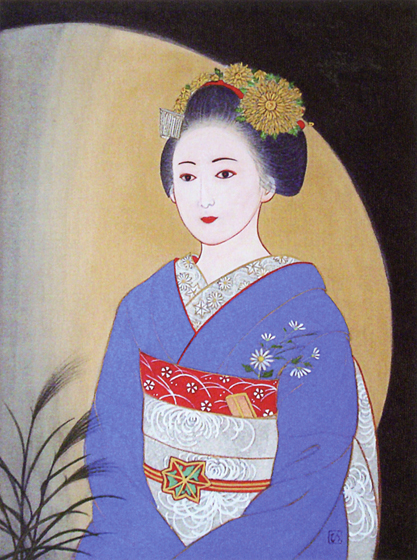 未だ解明されない宇宙の中の小さな星にて生かされていることに感謝しつつ、私の知り得る世界に日本の美と日本女性の心を伝えたいと絵筆をとっております。