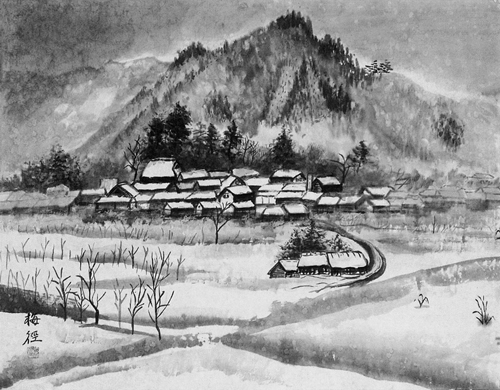 墨と筆を持って、何年になるのだろうか？<br />
小学生の時、書道を始めたのが、その始まりである。<br />
それから50年。墨に魅せられ、いつの間にか水墨画も私の生活に加わり、墨の香りの中で日々が過ぎていく。<br />
白と黒の世界。黒を使って白がいきる。時間がたった墨のすごい力に圧倒される時がある。硯石、水にも関心を持ち、山の湧水を使っている。<br />
書も水墨画も奥が深すぎて、遅々として進まない。でも、これからも歩くしかない。これが生きる証なので。