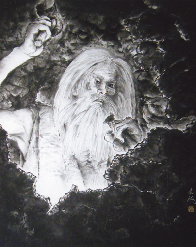 大分県・耶馬溪の青の洞門にまつわる伝説をもとに取材。現地に足を運んでしっかりと当時をイメージする。菊池寛の「恩讐の彼方に」で掘削の状況を深める。<br />
300ｍを越える掘削に21年かかり、その半分を１人で彫り続けたと言う。まさしく禅海僧の執念だと思う。