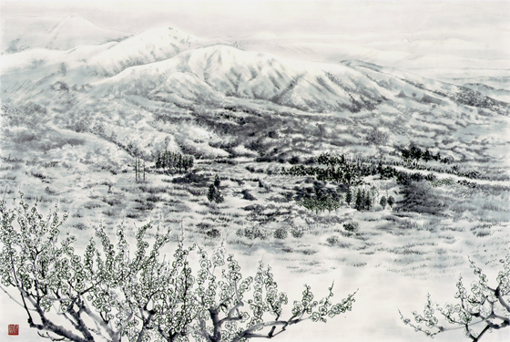 関東平野の気候温暖な土地に住む私にとって、遠くに雪の残る連山に囲まれた風景は、唯そこに有るだけで充分な感動でした。澄みきった空気は日常の雑事から私を解放して、大きな自然の中に同化させてくれるのです。大自然は、心身を癒し前進する活力を私に与えてくれます。