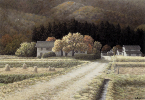 朝の光の中を、山に向かって歩いていくと、いつかあの信州の小さな町に置いてきた秋の記憶がよみがえった。　古くなったアスファルトの道さえ消えて、むき出しの土の道がふもとの集落に続いていた。刈田の稲わらは、もう仕事は終えたと、黙って立っていたが、私はもうしばらく歩いて行こう。あの青春のときめきを追いかけて……。