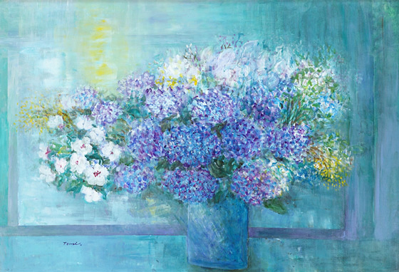 紫の花に魅せられて長い歳月が流れている。<br />
紫陽花は私の想いを表現する大切な花の一つである。<br />
今年も色々な思いをこの花に託した。