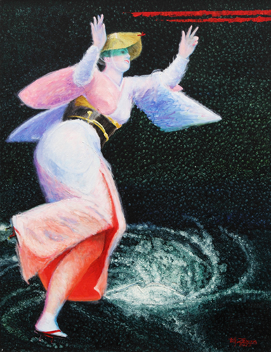 「阿波おどり」の三味線は、昔私の母が「譜」を書いて、現在弾き継いでいるものである。<br />
それは私の中に流れるリズムでもある。